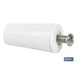 TOPE PERSIANA 40 MM BLANCO CON TORNILLO M-6 VENTA UNITARIA