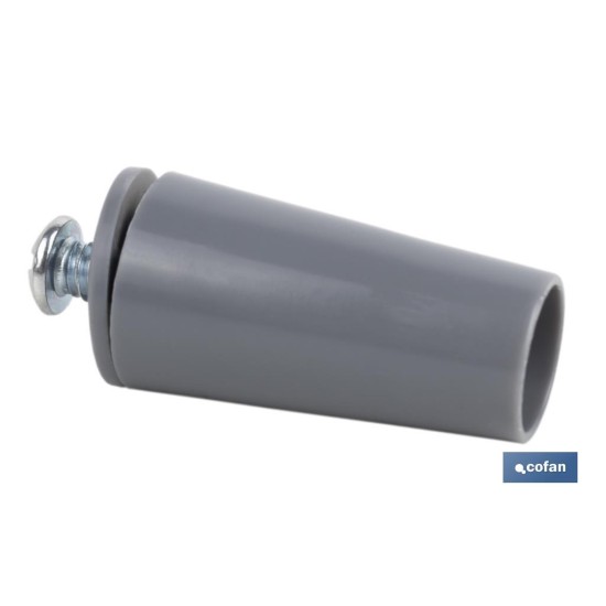 TOPE PERSIANA 40 MM GRIS CON TORNILLO M-6