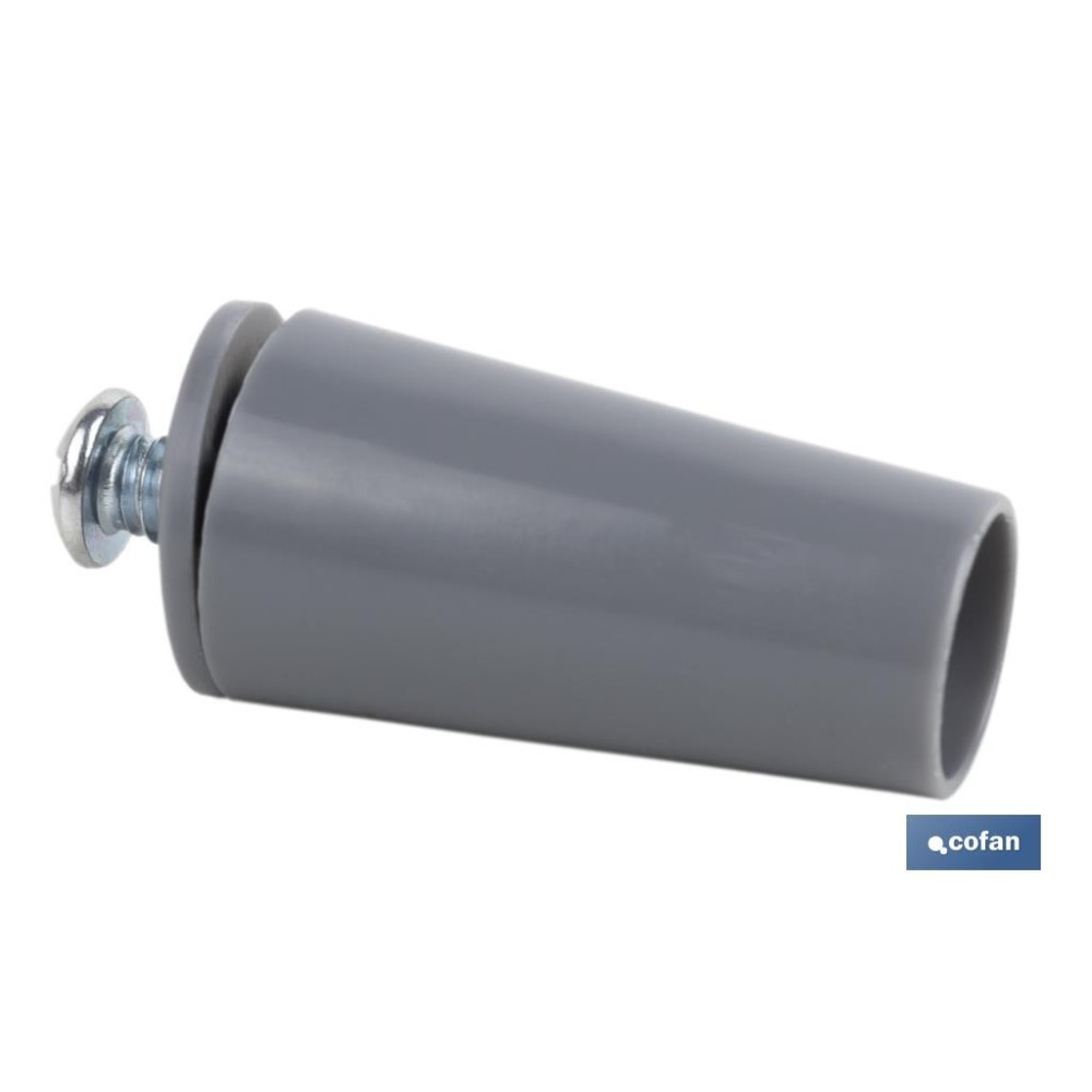 TOPE PERSIANA 40 MM GRIS CON TORNILLO M-6