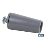 TOPE PERSIANA 40 MM GRIS CON TORNILLO M-6