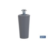 TOPE PERSIANA 40 MM GRIS CON TORNILLO M-6 VENTA UNITARIA
