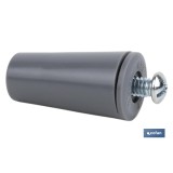 TOPE PERSIANA 40 MM GRIS CON TORNILLO M-6 VENTA UNITARIA
