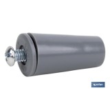 TOPE PERSIANA 40 MM GRIS CON TORNILLO M-6 VENTA UNITARIA