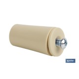TOPE PERSIANA 40 MM MARFIL CON TORNILLO M-6 VENTA UNITARIA