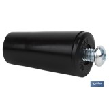 TOPE PERSIANA 40 MM NEGRO CON TORNILLO M-6