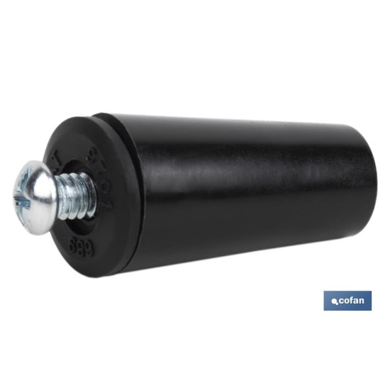 TOPE PERSIANA 40 MM NEGRO CON TORNILLO M-6
