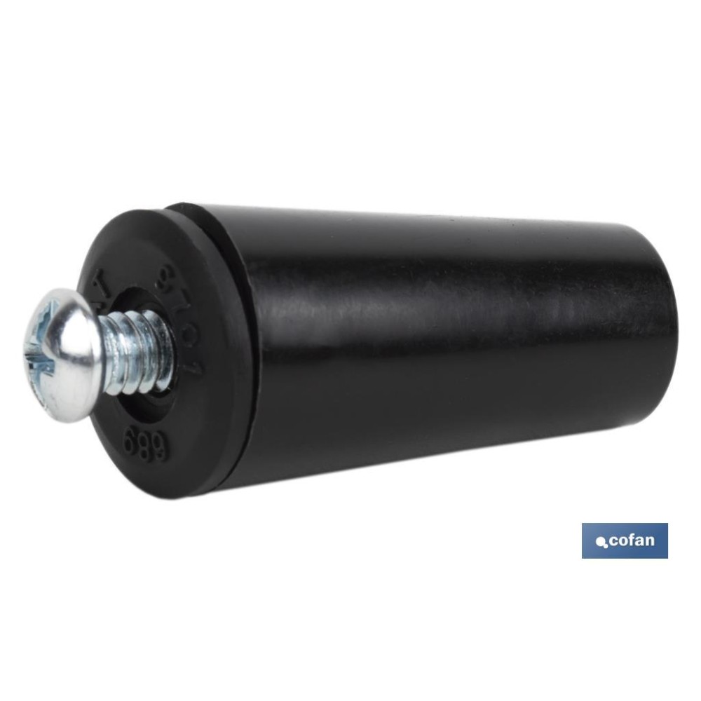 TOPE PERSIANA 40 MM NEGRO CON TORNILLO M-6