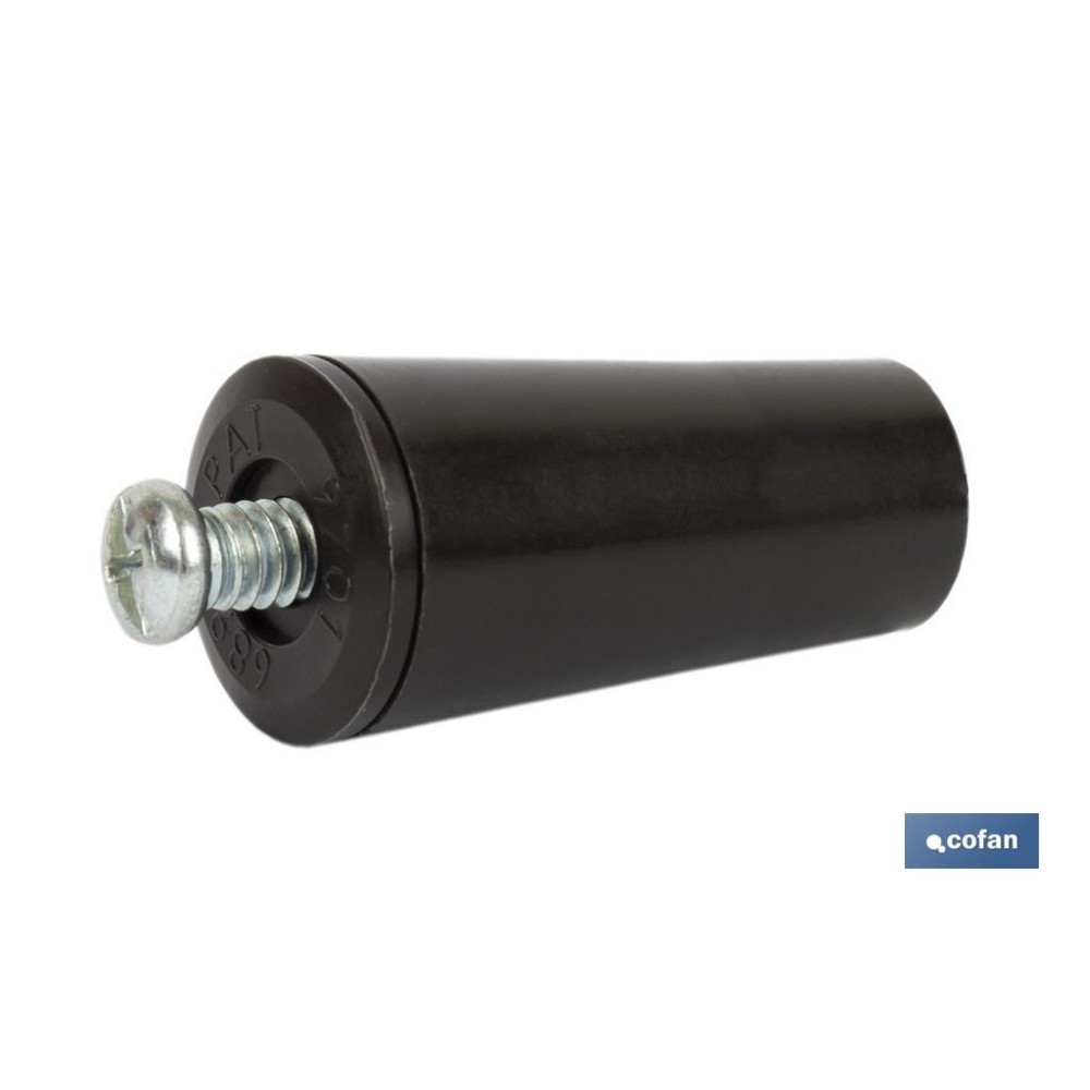 TOPE PERSIANA 40 MM MARRÓN CON TORNILLO M-6