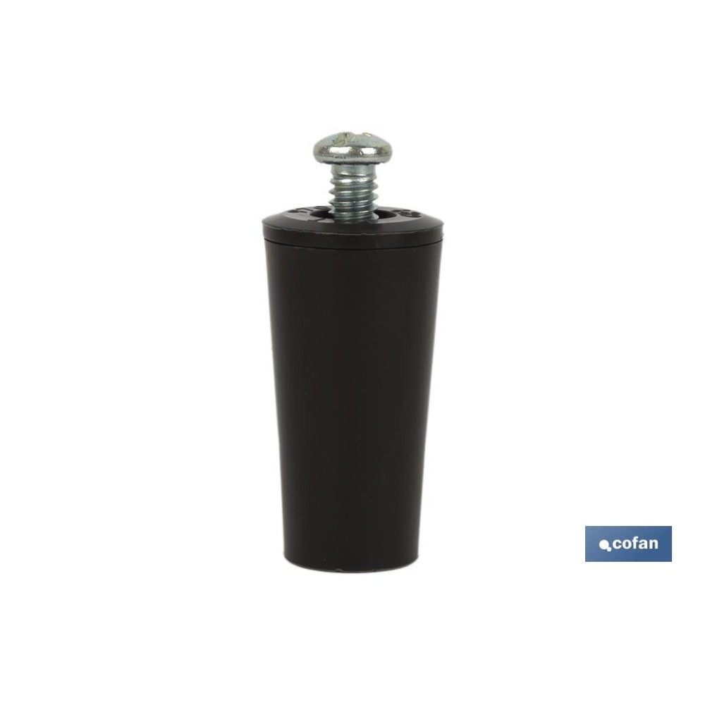 TOPE PERSIANA 40 MM MARRÓN CON TORNILLO M-6 VENTA UNITARIA