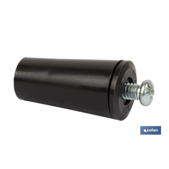 TOPE PERSIANA 40 MM MARRÓN CON TORNILLO M-6 VENTA UNITARIA