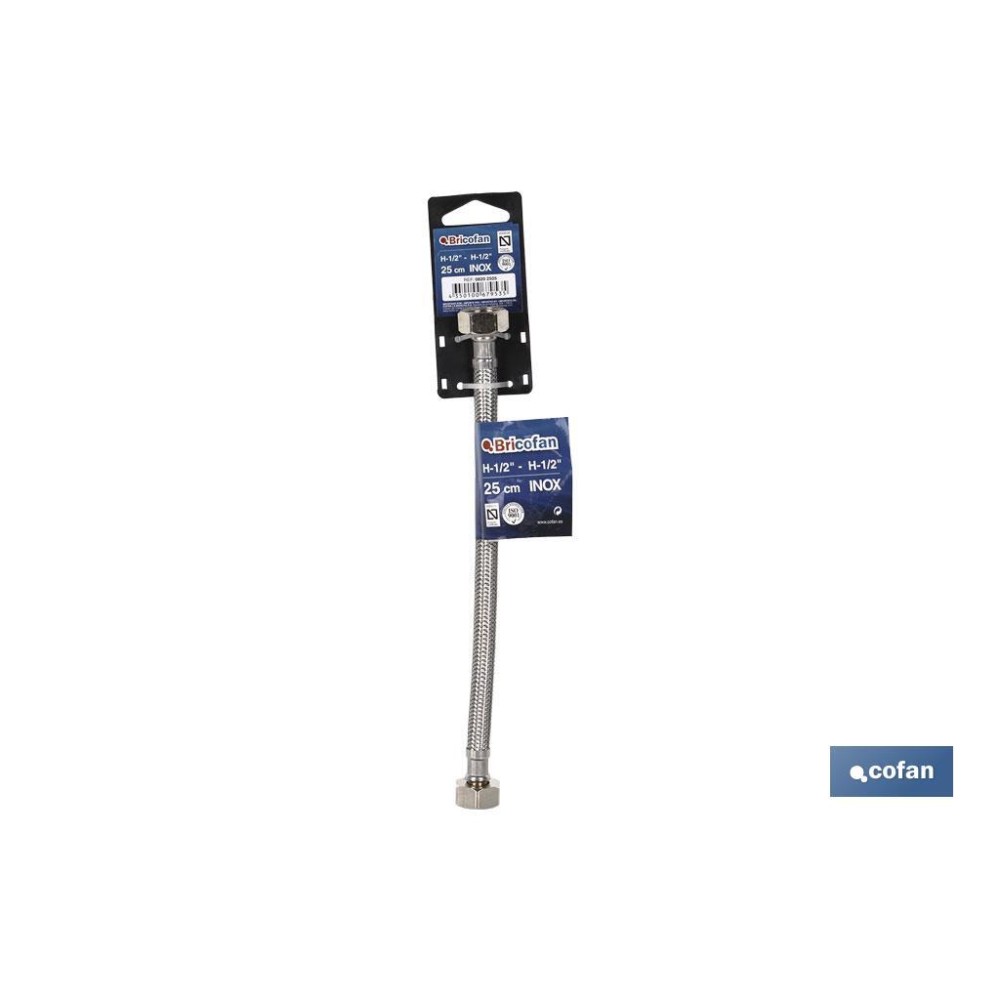 CONEXIÓN FLEXIBLE INOX M3/8- H3/8 20 CM.