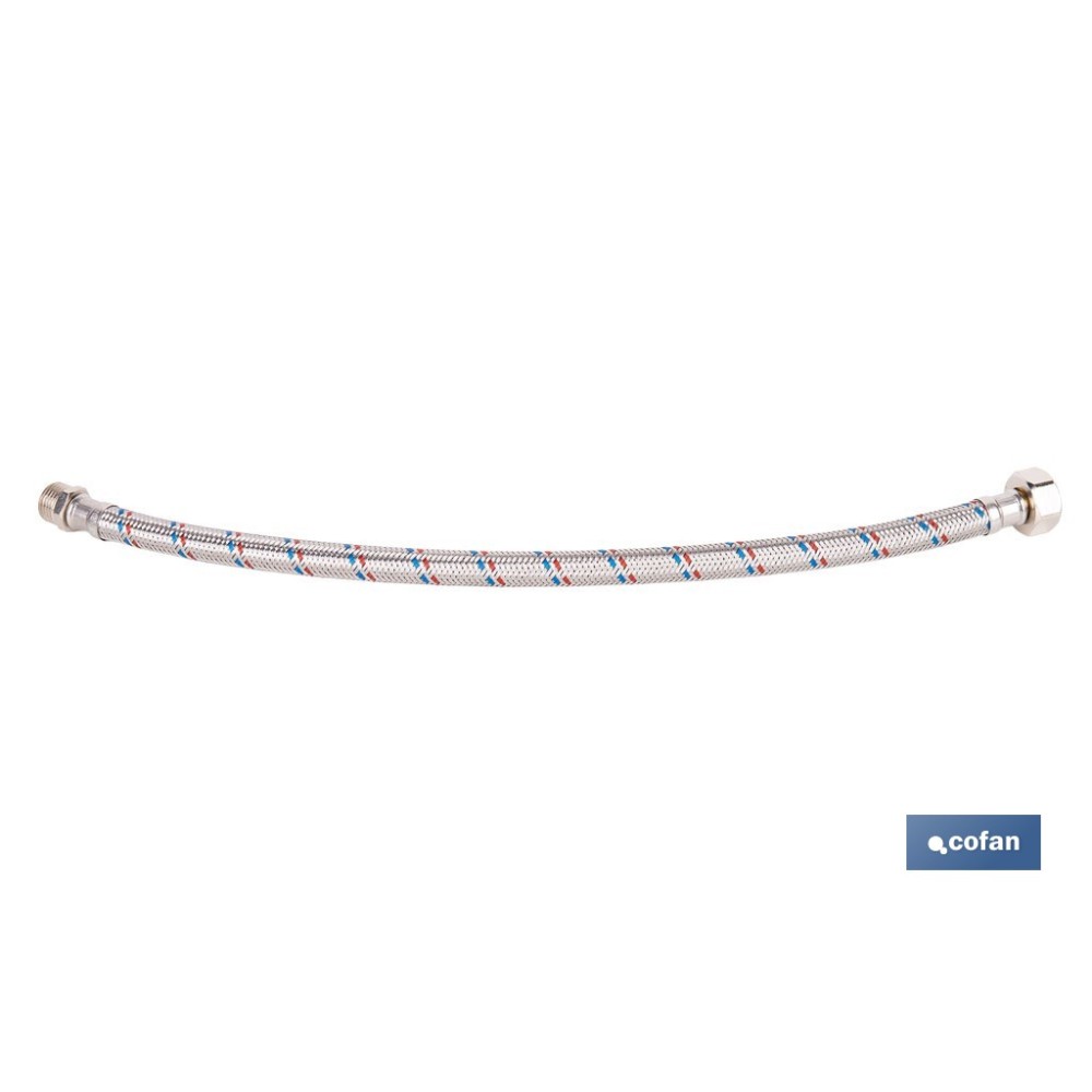 CONEXIÓN FLEXIBLE INOX PARA TERMO M1/2 - H3/4 50 CM.