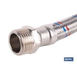 CONEXIÓN FLEXIBLE INOX PARA TERMO M1/2 - H3/4 50 CM.