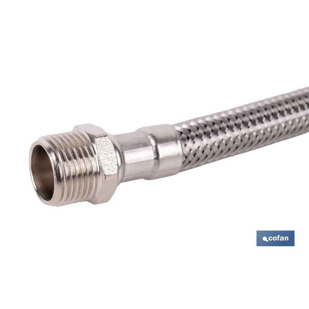 CONEXIÓN FLEXIBLE INOX. M3/8- H3/8 50 CM