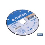 DISCO ESPECIAL DE CARBURO PARA MATERIALES BLANDOS Ø115X1 MM