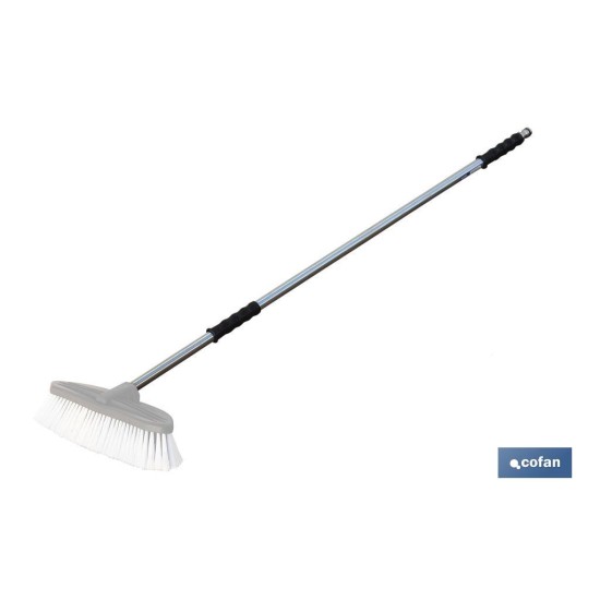 BARRA METAL CEPILLO LAVACOCHES+ENCHUFE RÁPIDO 90cm.