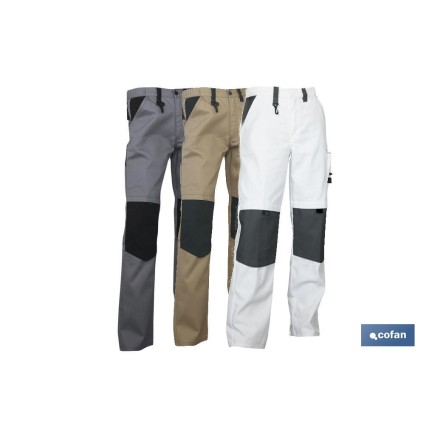 PANTALON TRABAJO LENOIR 280gms/m BEIS-NEGRO T-58
