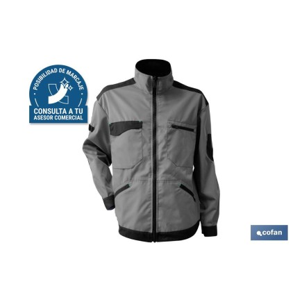 CHAQUETA TRABAJO BENZ 280gms/m GRIS-NEGRO T-XL