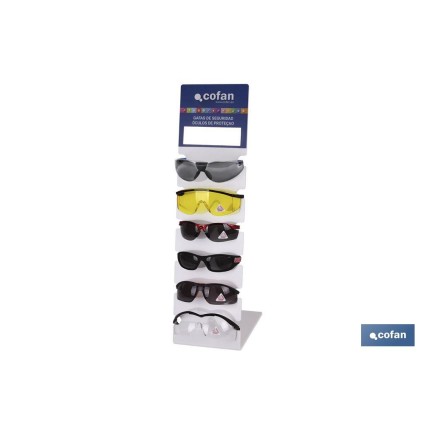 EXPOSITOR CON 72 GAFAS DE SEGURIDAD