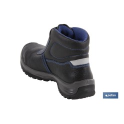 BOTA PIEL NEGRO CIERRE VELCRO S3 MODELO URIAN T 45