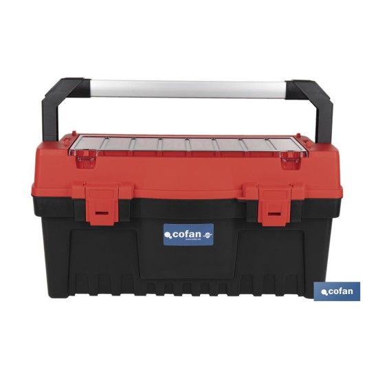CAJA DE HERRAMIENTAS CON ORGANIZADOR Y REFUERZOS ABS 595 X 288 X 308 MM