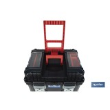 CAJA DE HERRAMIENTAS COMPACT CON DOBLE ASA Y RUEDAS 450 X 360 X 640 MM