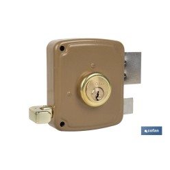 CERRADURA SOBREPONER C/CERRADERO 80mm IZQUERDA