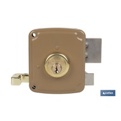 CERRADURA SOBREPONER C/CERRADERO 80mm IZQUERDA