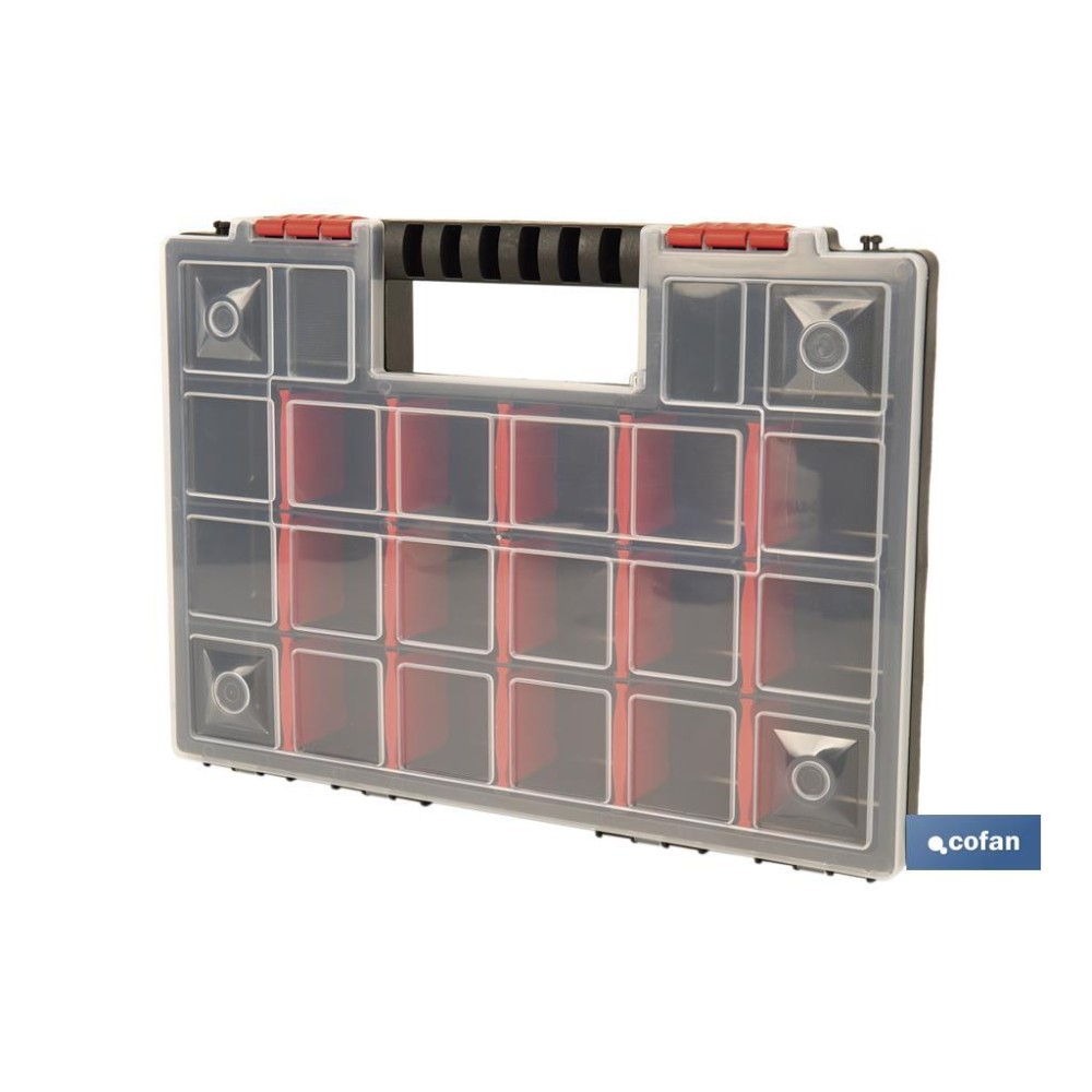 ESTUCHE ORGANIZADOR 20 COMPARTIMENTOS 344 X 249 X 50 MM