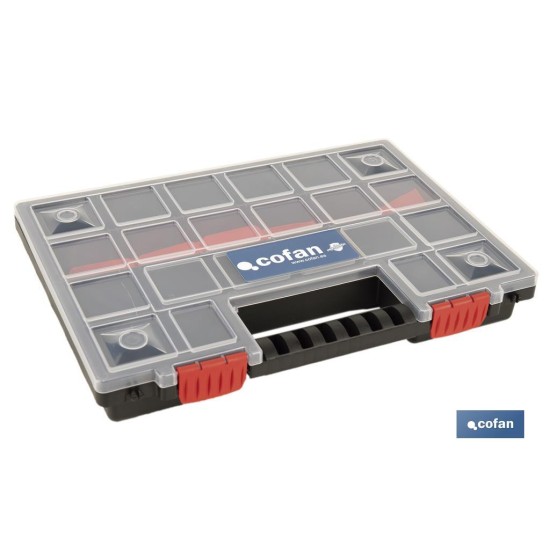 ESTUCHE ORGANIZADOR 20 COMPARTIMENTOS 344 X 249 X 50 MM