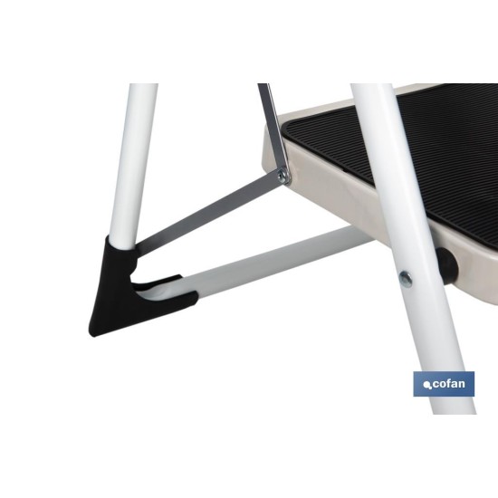 ESCALERA DOMÉSTICA ACERO 2 PELDAÑOS ALTURA 46 CM
