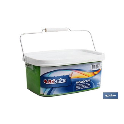 PINTURA PLÁSTICA MONOCAPA Verde Yuca (2,5 LT)