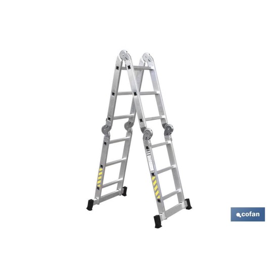 ESCALERA MULTIUSOS ALUMINIO 4 x 3 PELDAÑOS Y 3,25 M