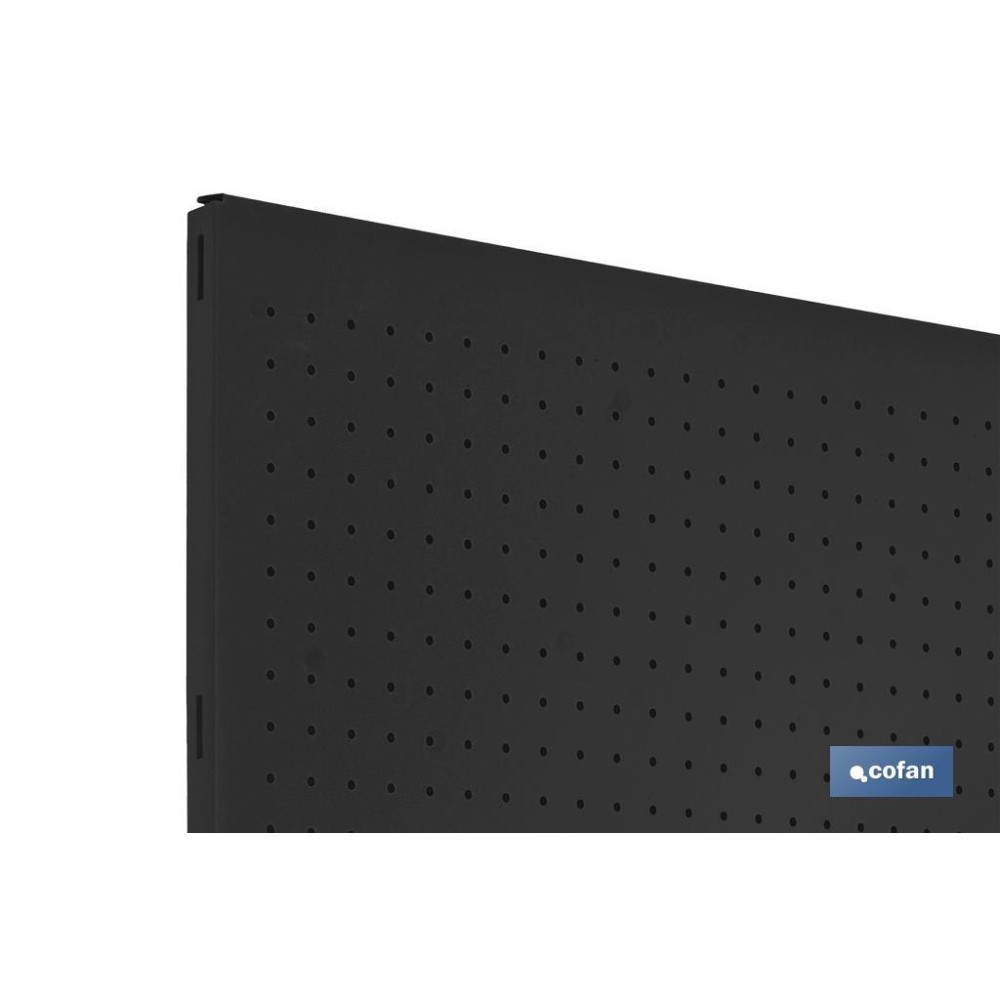 PANEL DE HERRAMIENTAS ANTRACITA CON 8 GANCHOS L-1200 MM