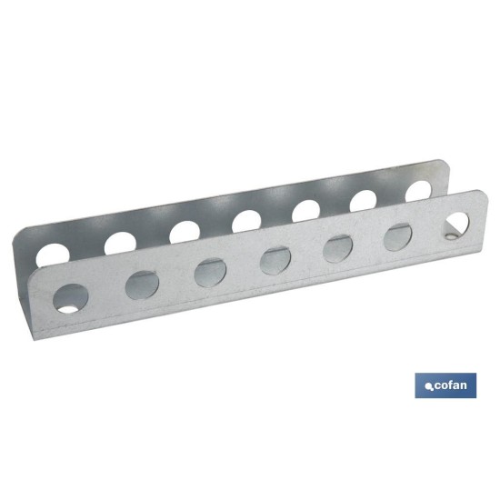SOPORTE DESTORNILLADORES GALVANIZADO PARA PANEL DE HERRAMIENTAS L-220 MM