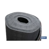 SUELO DE CAUCHO NEGRO CÍRCULOS 3 MM 1,00 X 10 M
