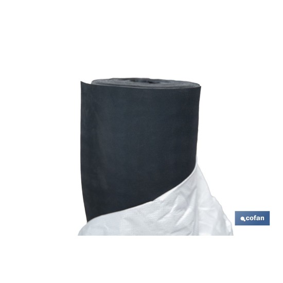 SUELO DE CAUCHO NEGRO CÍRCULOS 3 MM 1,00 X 10 M