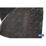 SUELO DE CAUCHO NEGRO CÍRCULOS 3 MM 1,00 X 10 M