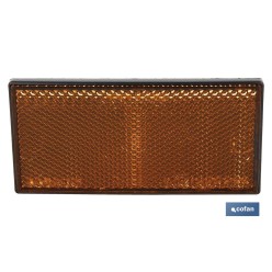 CATADIÓPTRICO RECTANGULAR ÁMBAR 106 X 50 MM ADHESIVO