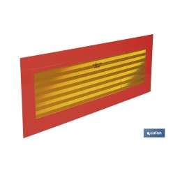 PLACA V-6 PARA VEHICULOS LARGOS 565X200MM.