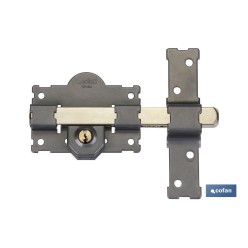 CERROJO LLAVE/LLAVE PINTADO GRIS L/105 - 70 mm