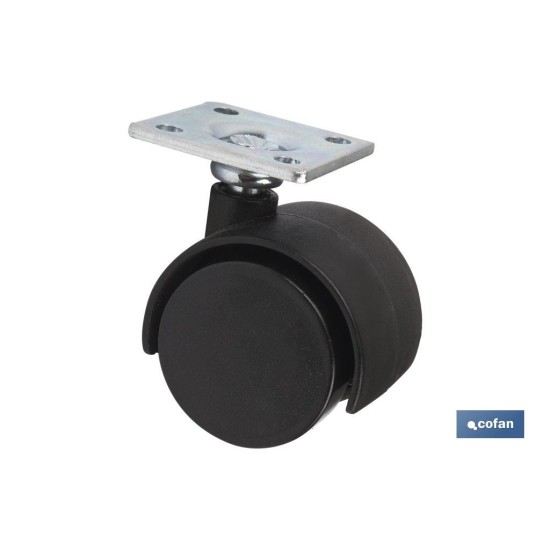 RUEDA PLASTIC Ø40MM PLACA Venta unitaria