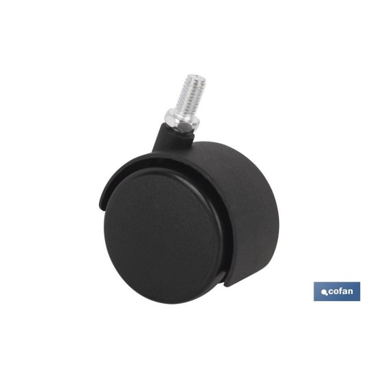 RUEDA PLASTIC Ø50MM TORNILLO 10X15MM