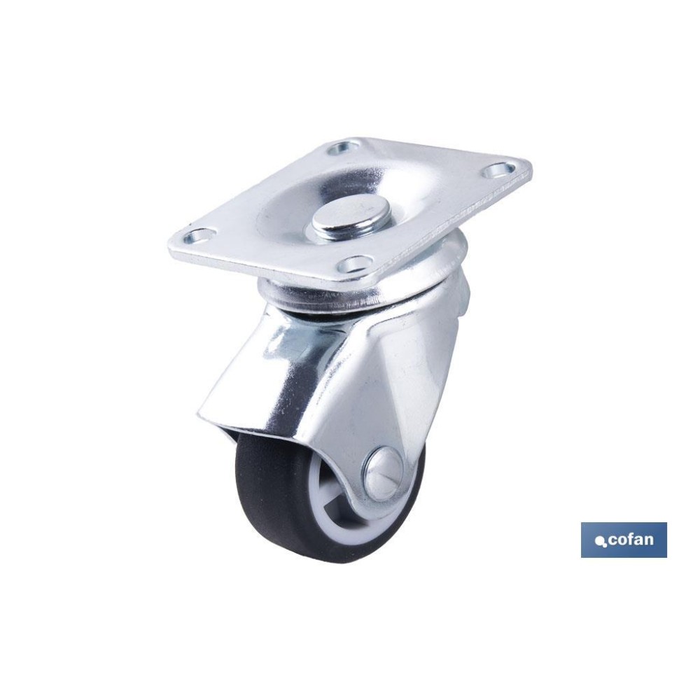 RUEDA GOMA/GRIS PLACA Ø30X18MM Venta unitaria