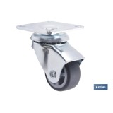 RUEDA GOMA/GRIS PLACA Ø30X18MM Venta unitaria