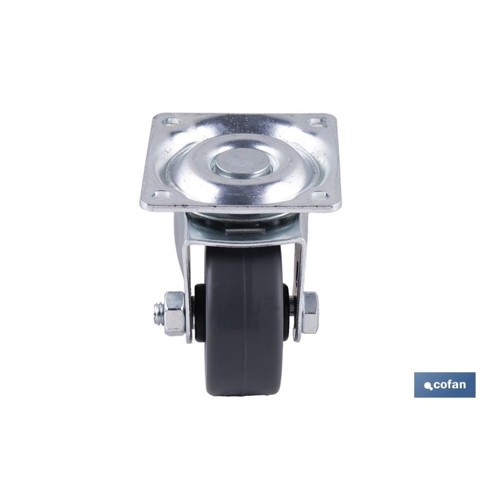 RUEDA GOMA/GRIS PLACA Ø40X18MM Venta unitaria