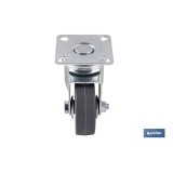 RUEDA GOMA/GRIS PLACA Ø50X18MM Venta unitaria