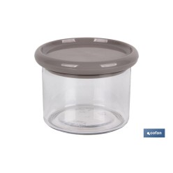 BOTE MULTIUSOS MODELO ALBAHACA COLOR PIEDRA 160ML 8X6cm venta unitaria