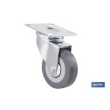 RUEDA GOMA/GRIS PLACA Ø65X21MM Venta unitaria