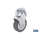 RUEDA GOMA/GRIS PASANTE Ø65X21MM